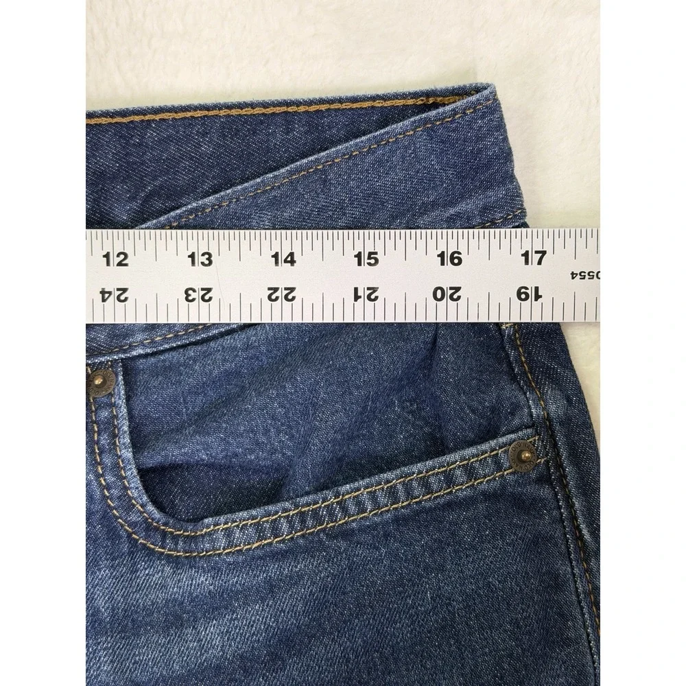 Old Navy‎ Jeans Mens 33x30 Blue Denim Dark Wash Loose Relaxed Straight Stretch